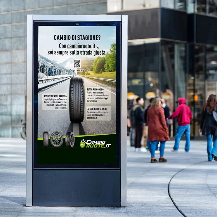 L'ADV per Cambioruote realizzato da ATC come servizio di comunicazione outdoor printed