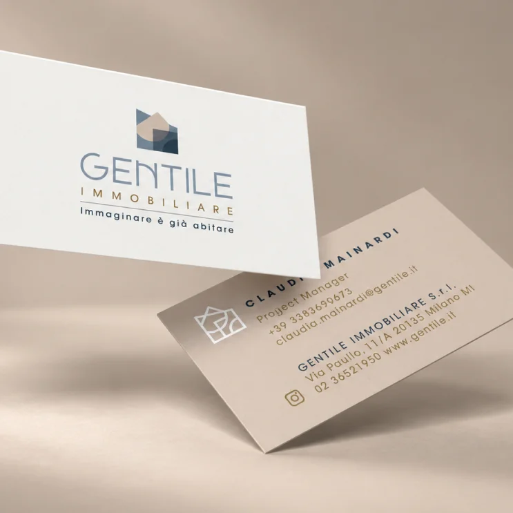 La visual identity coordinata per Gentile Immobiliare