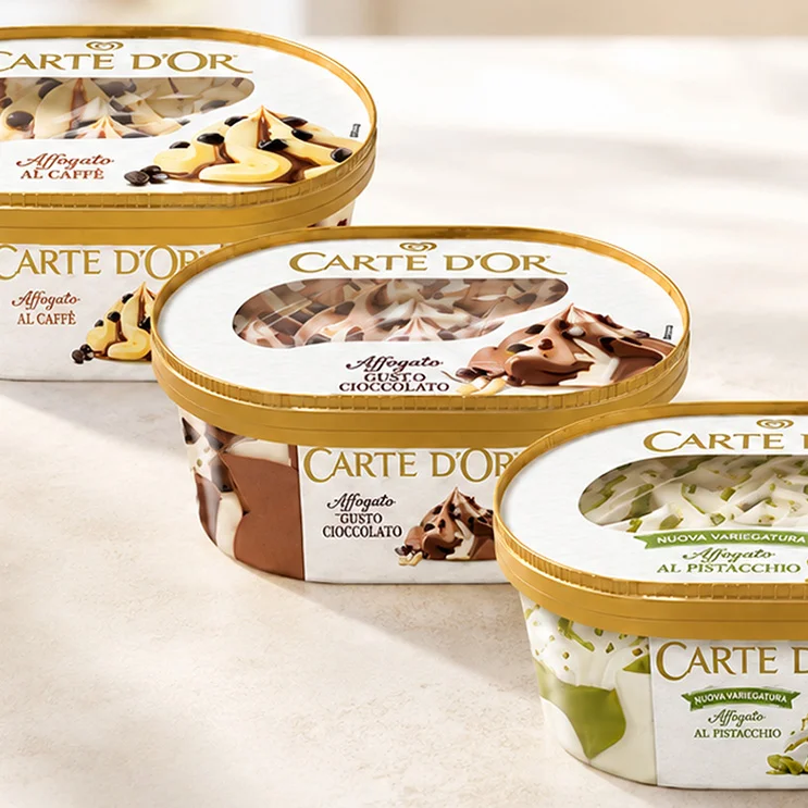 Il packaging food Carte D'Or Affogati sviluppato da ATC e Reverse