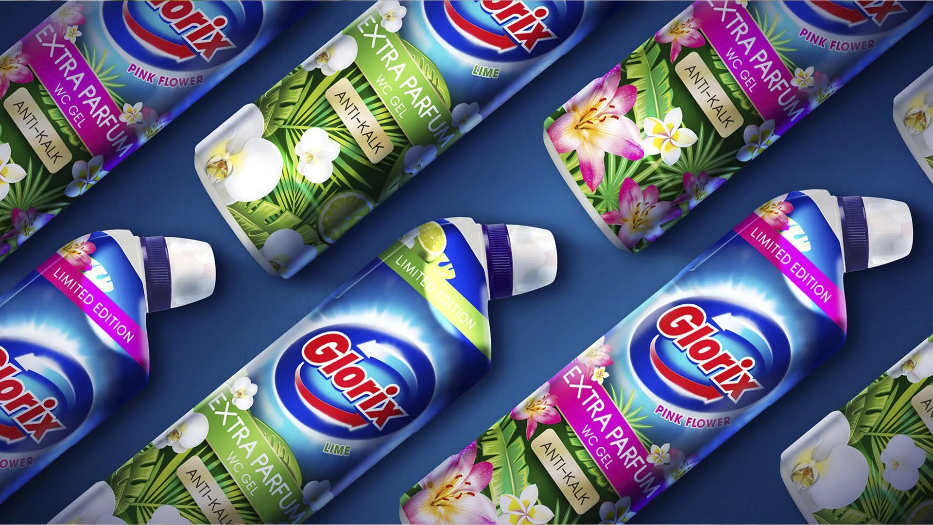 La gamma di packaging home care realizzati per Glorix