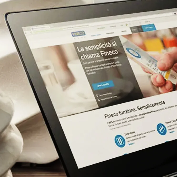 Il sito web finance realizzato per Fineco