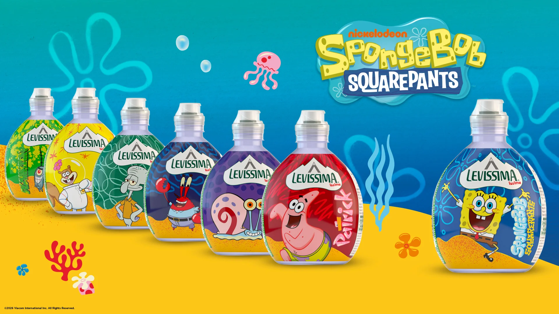Il packaging design per la limited edition Levissima Issima Spongebob sviluppato da ATC