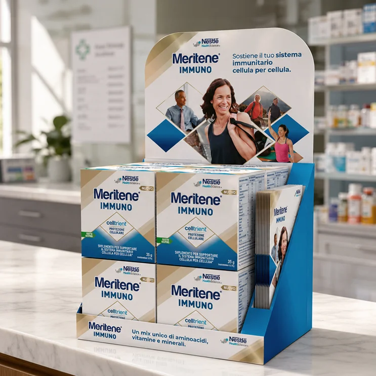 Espositore da banco per Immuno realizzato da ATC