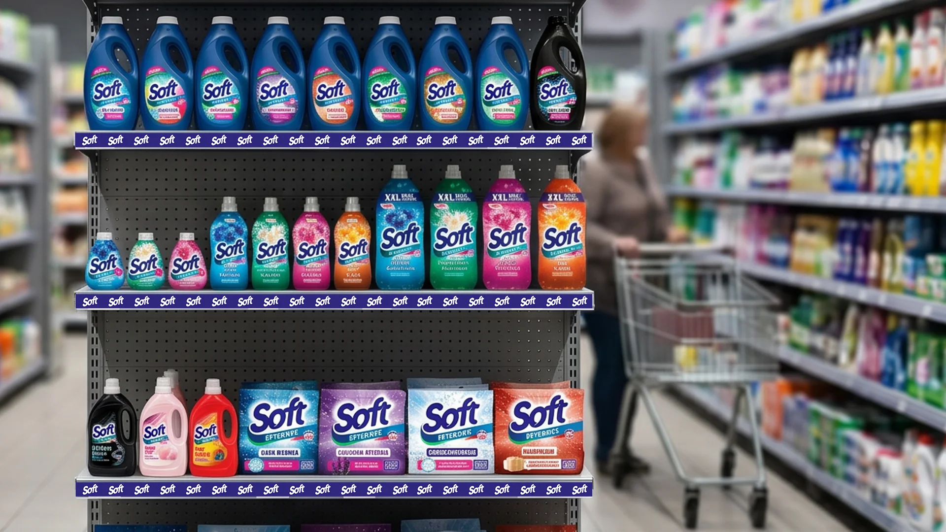 La gamma di packaging home care realizzati per Soft