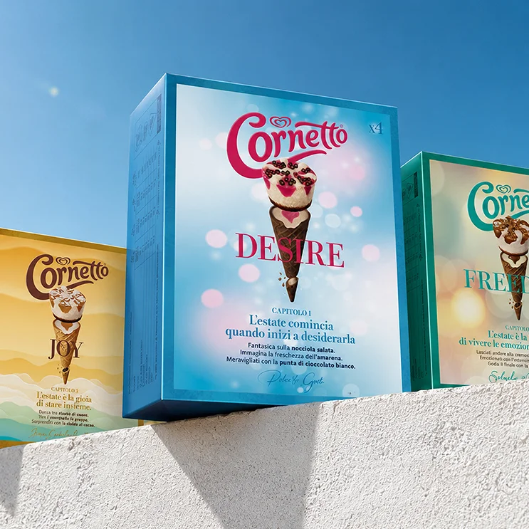 Il packaging food per Algida Cornetto Summer Editions