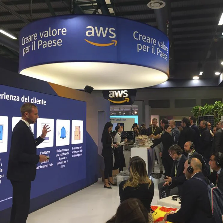 Lo stand fieristico B2B ideato da ATC per Amazon AWS