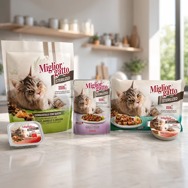 La gamma di petfood Morando Miglior Gatto Sterilized