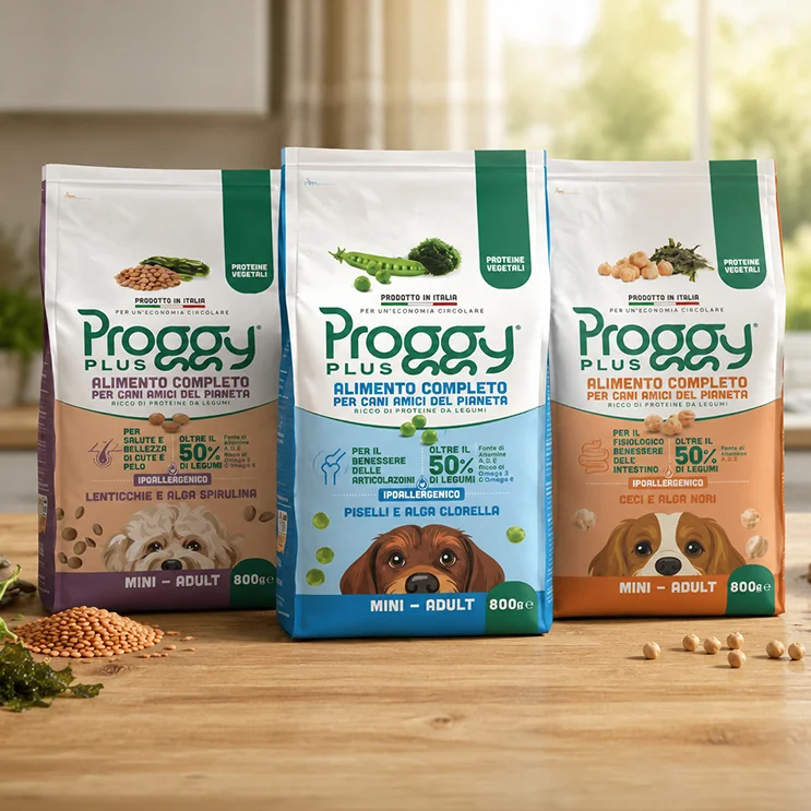 I packaging petfood realizzati da ATC per Proggy Plus