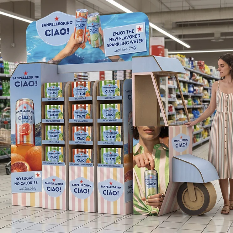 I materiali in-store POP per il brand beverage San Pellegrino CIAO!